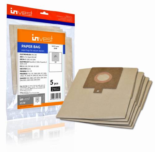 Worki do odkurzacza Invest IZ-FIF papierowe 5szt. - worki do odkurzacza - Clean-24.pl