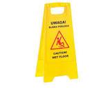 Stojak potykacz tablica znak UWAGA ŚLISKA PODŁOGA