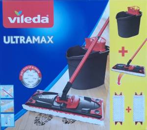 VILEDA ULTRAMAX Zestaw – Mop + Wiaderko + ZAPAS